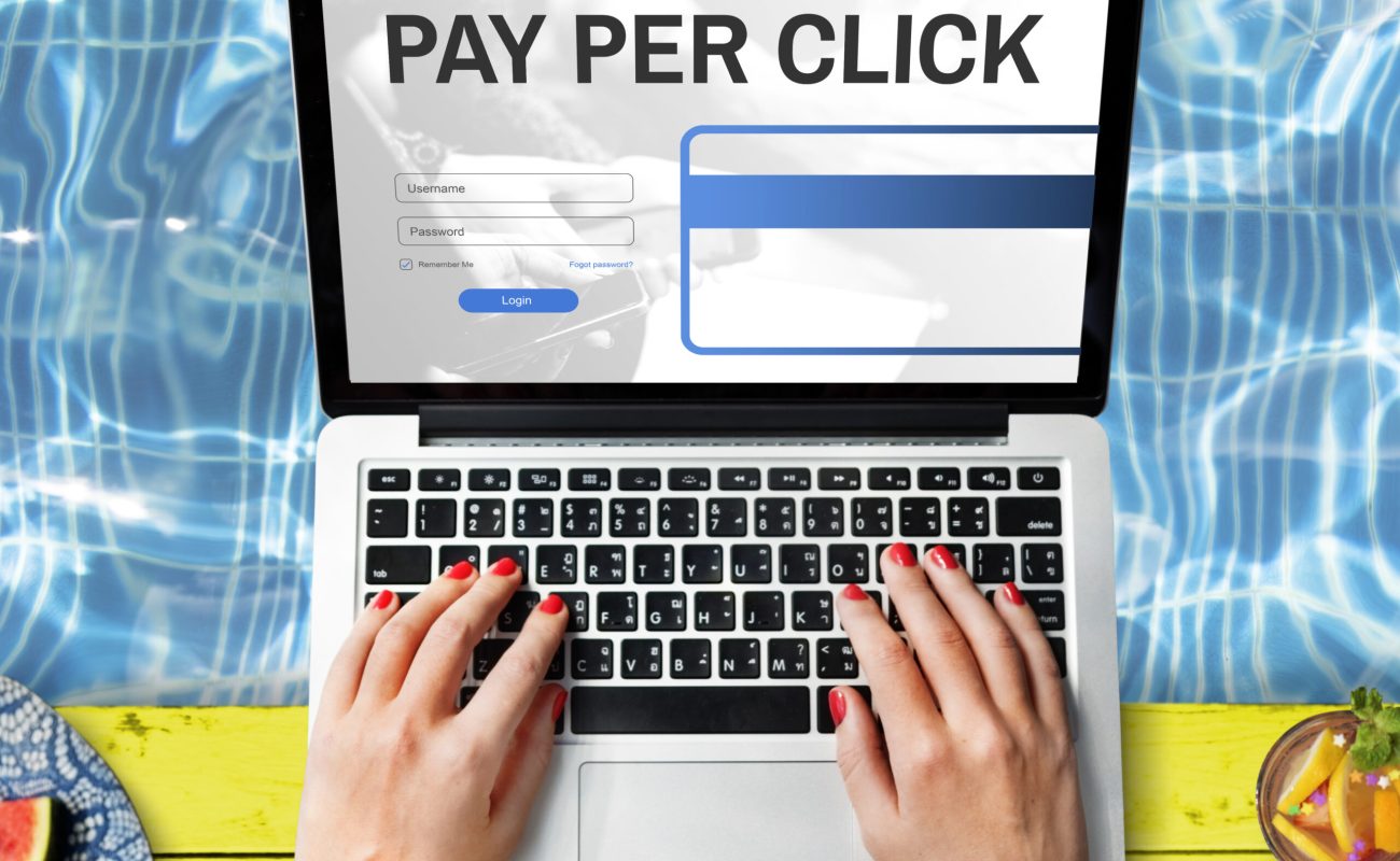 Pay Per Click Login Website Payment Graphic Concept